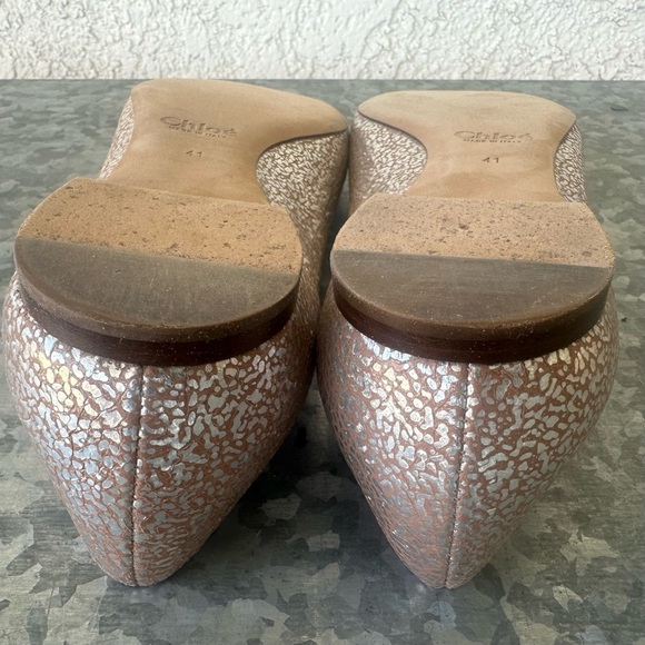 CHLOE Lauren Scalloped Ballerina Flats womens 11 nude / blush / silver metallic - Picture 10 of 13